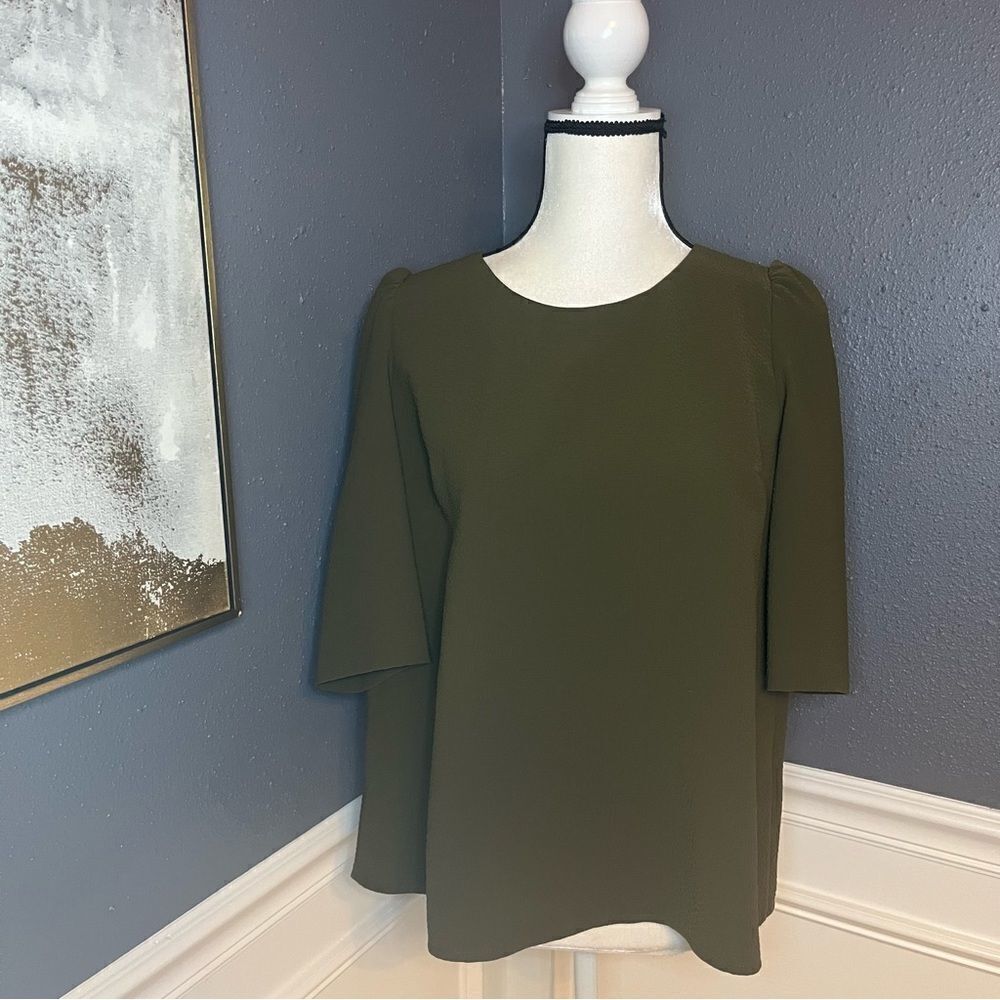 Ba&sh Puff Half Sleeve Split Back Blouse